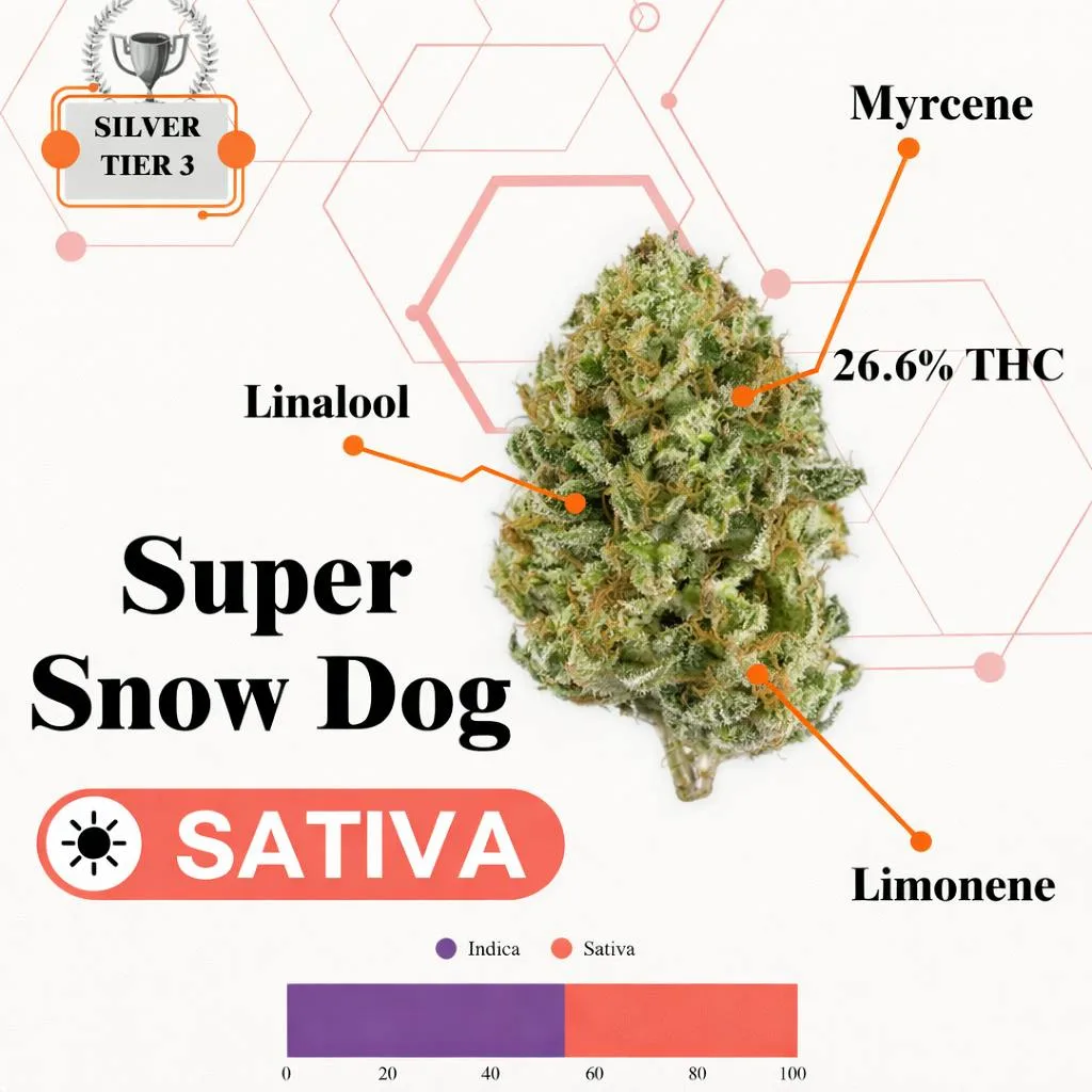TIER 3 FLOWER -SUPER SNOW DOG - SATIVA