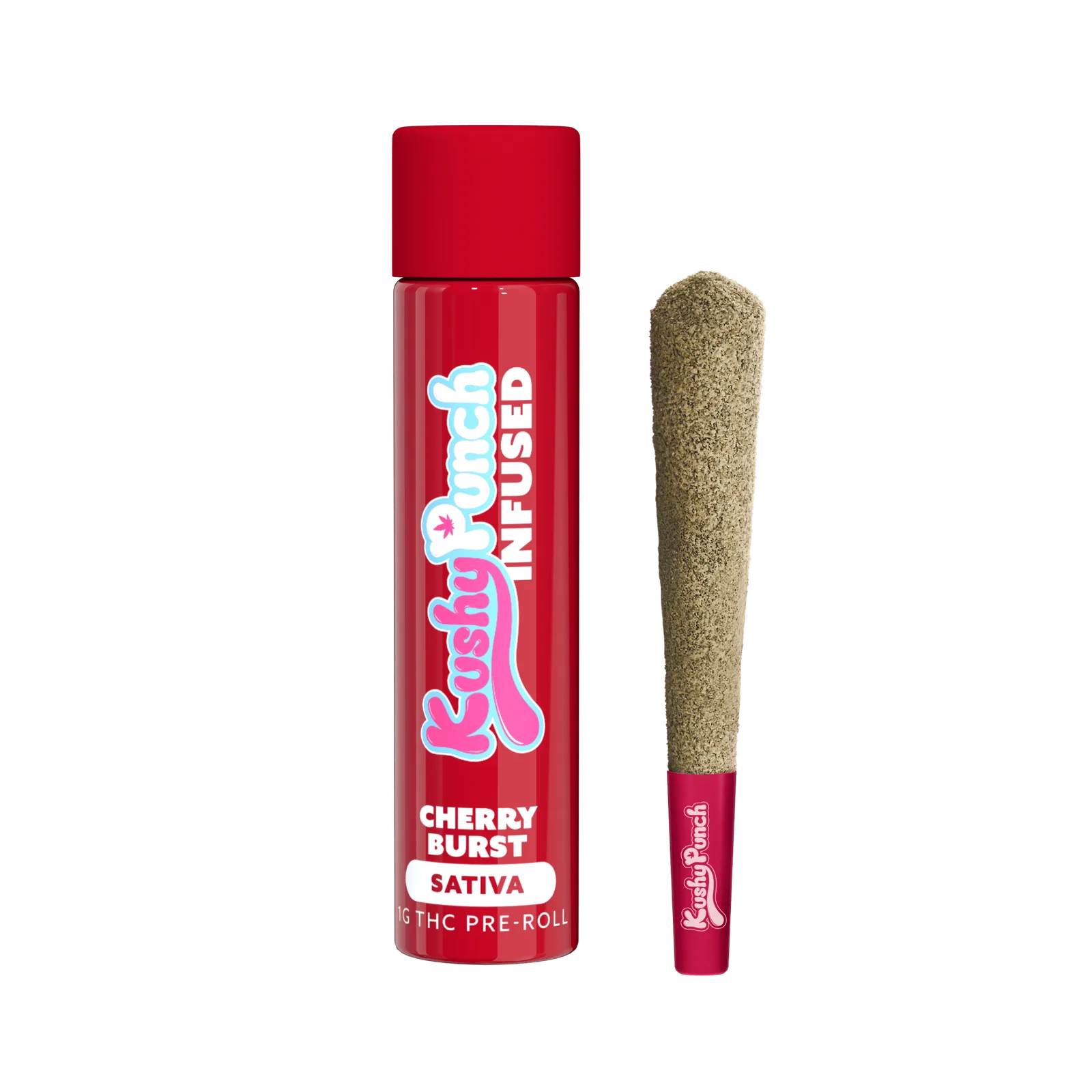 1G Kushy Punch Infused Liquid Diamond Preroll - Cherry Burst