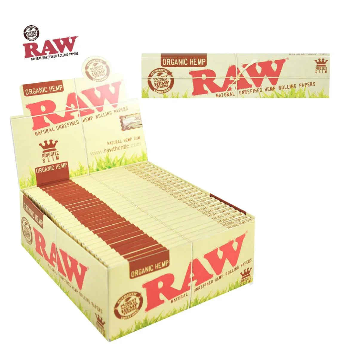 RAW ORGANIC KING SLIM ROLLING PAPER