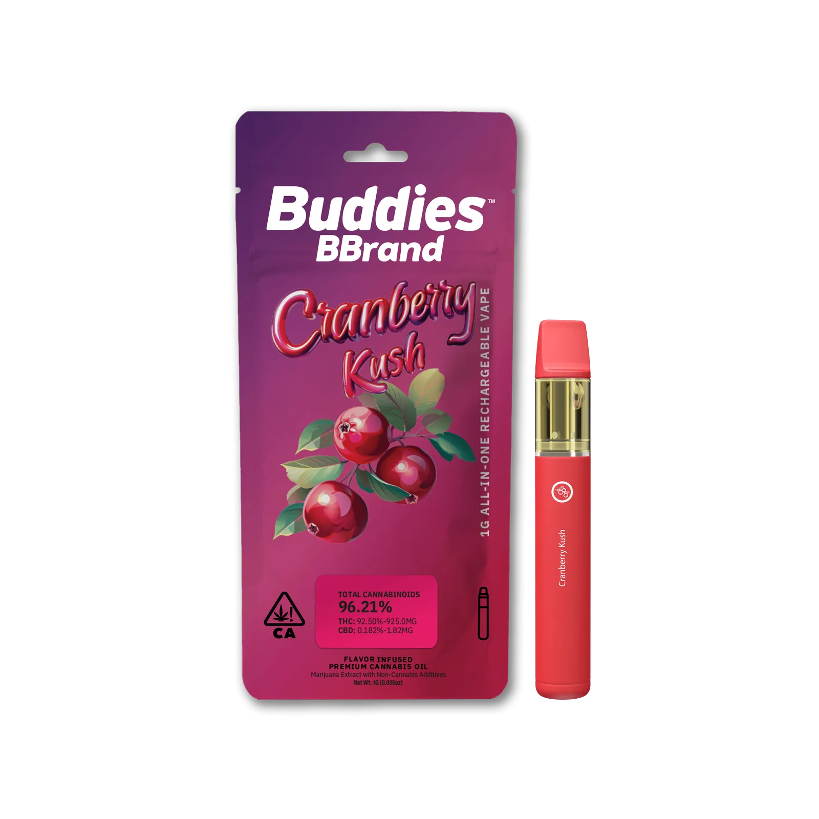 BBrand Cranberry Kush 1g AIO Vape