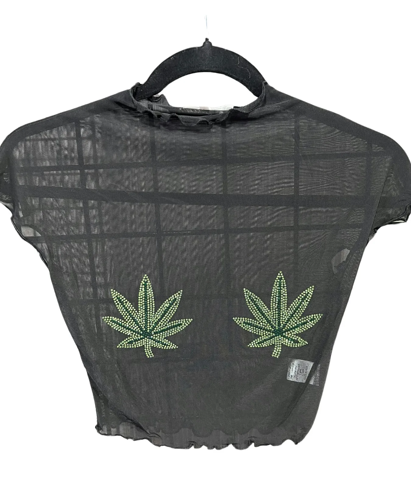 The Chronic - Clothing - Black Mesh Crop Top