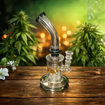 Glass Shower Bong Yellow 12" (6596)