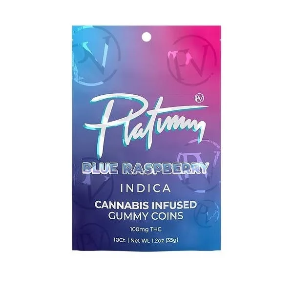 Platinum Vape 100mg Gummies - Blue Raz