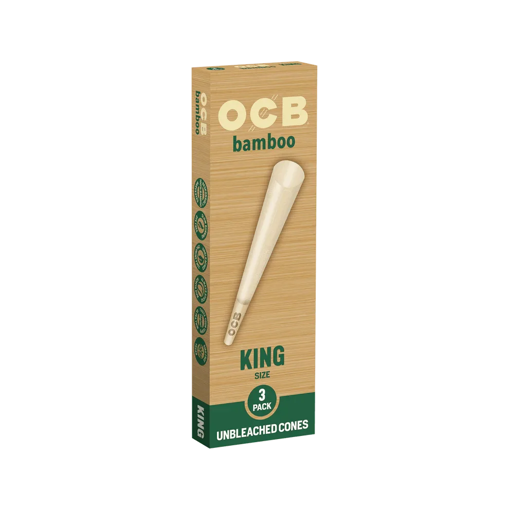 OCB King Size Bamboo Cones (3Pack)