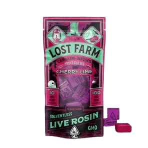 CHERRY LIME GMO LIVE ROSIN INFUSED CHEWS (100MG)