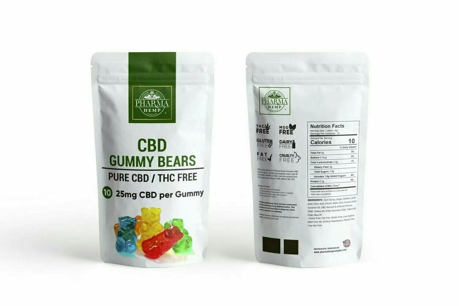 CBD Gummy Bears 25mg CBD Each 10ct