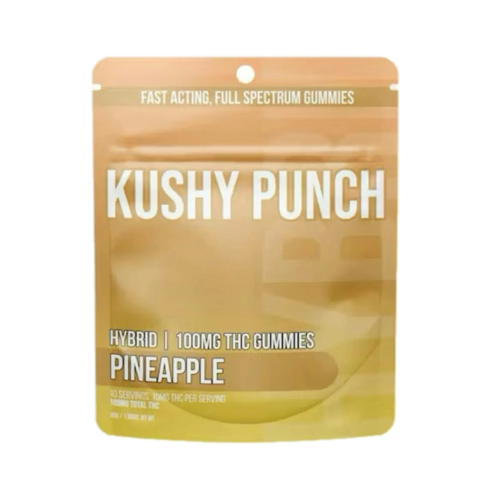 KUSHY PUNCH - PINEAPPLE GUMMIES 10PK 100MG