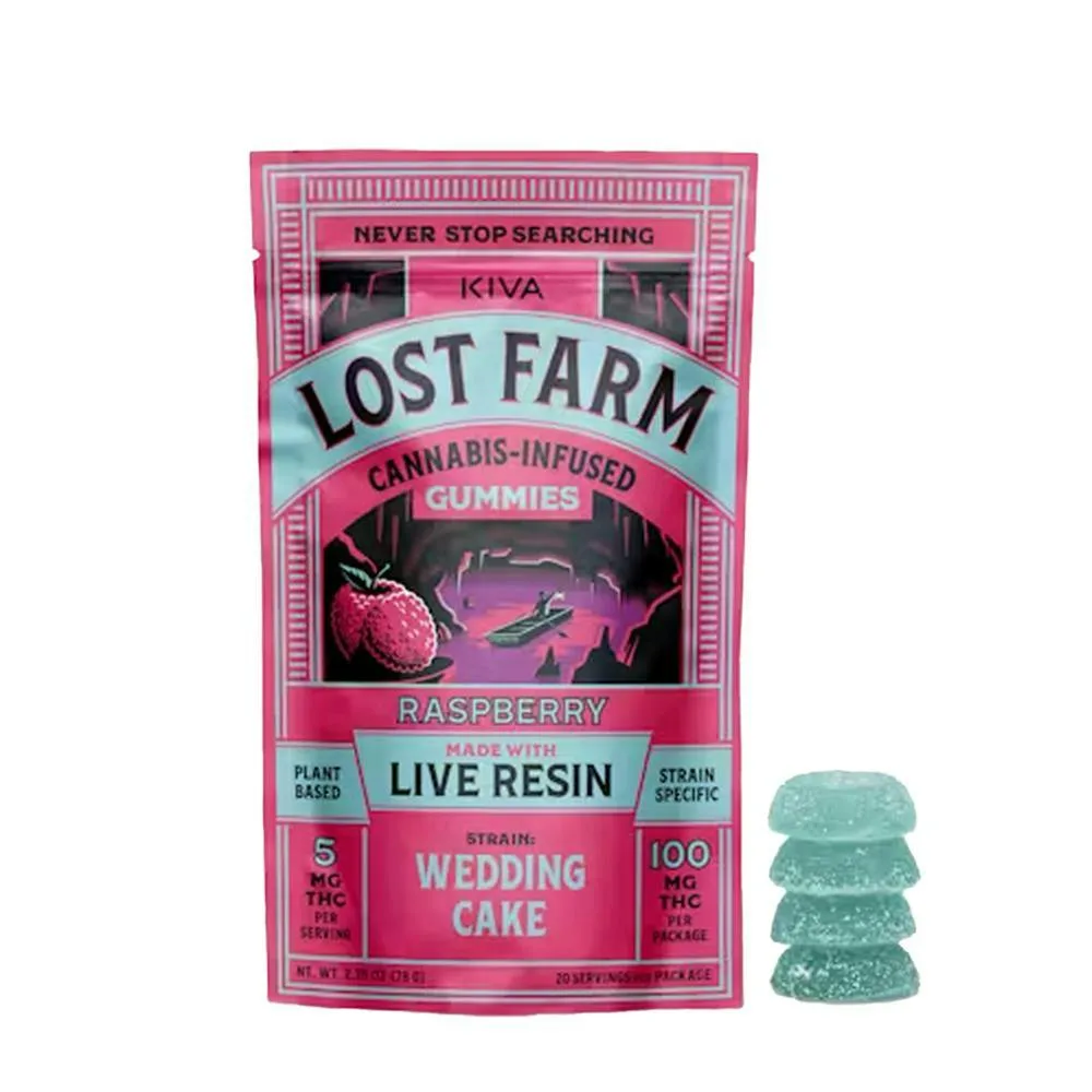 Raspberry Wedding Cake Live Resin Gummies (100Mg) (10Pk)