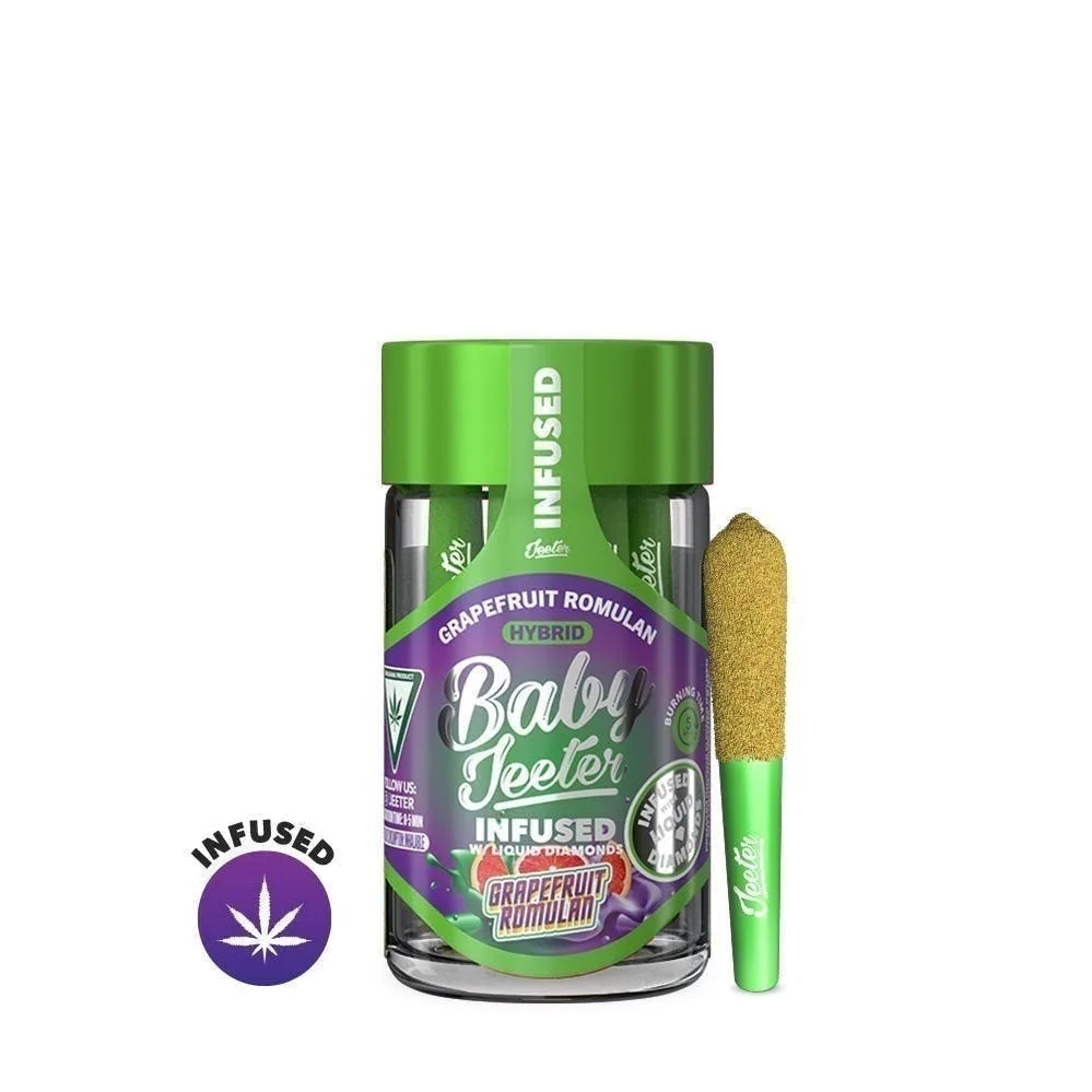 Jeeter | Grapefruit Romulan | Baby Infused Minis | 0.5g each | 5pk