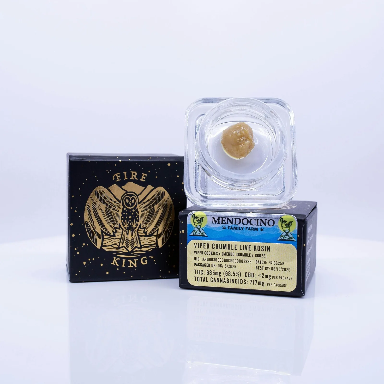 Fire King x Mendocino Family Farms | Viper Crumble | Live Rosin | 1g