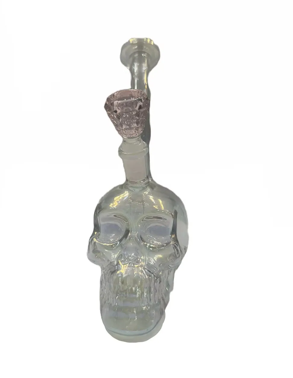 Glass Bong | Clear Skull | 8 inches