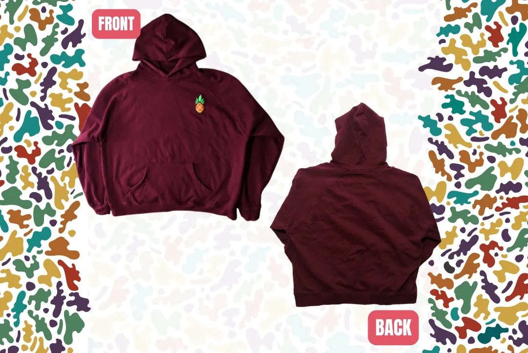 (2XL) Humble Root Burgundy Pull-Over Hoodie