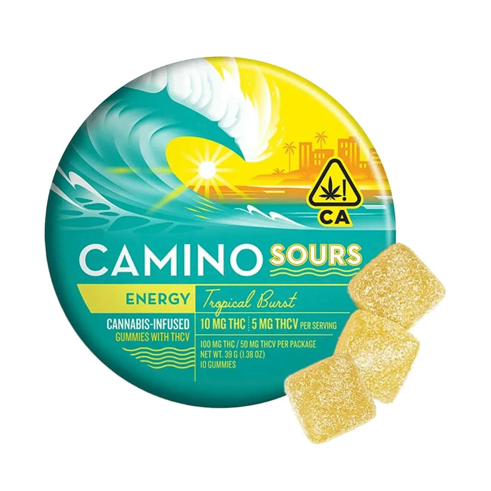 CAMINO SOURS - Tropical Burst 2:1 THC:THCV Gummies 100mg