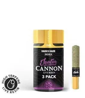 Jeeter | Hades Haze | Live Resin Cannons | Infused Minis | 0.5g each | 3pk