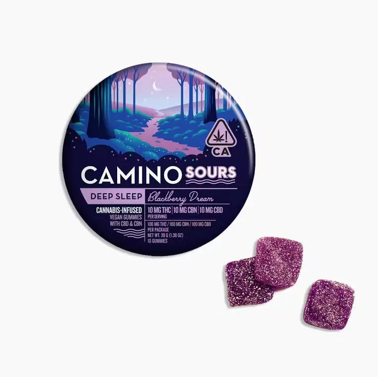 Camino - 'Deep Sleep' Blackberry Dream - 100mg THC/100mg CBN/100mg CBD Sour Gummies - 10pk