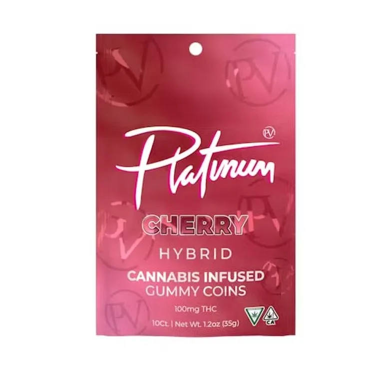 Platinum Vape | Cherry Gummies | 100mg | 10ct | 10mg/ea