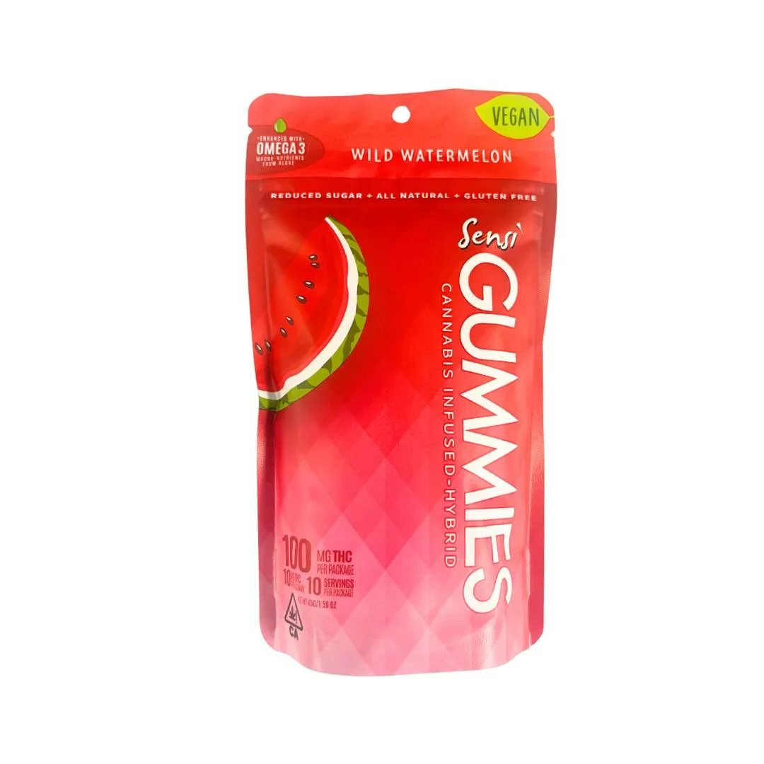 Wild Watermelon Gummies | 100mg | Hybrid
