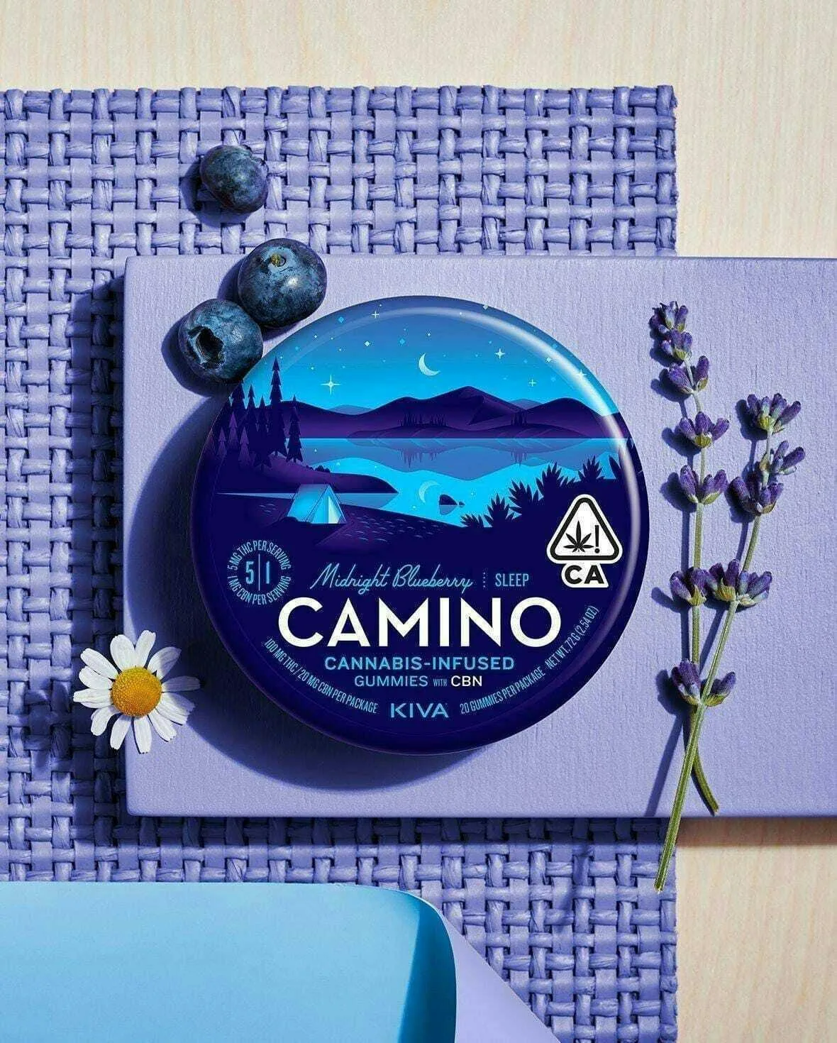 Camino Gummies Midnight Blueberry CBN 5:1