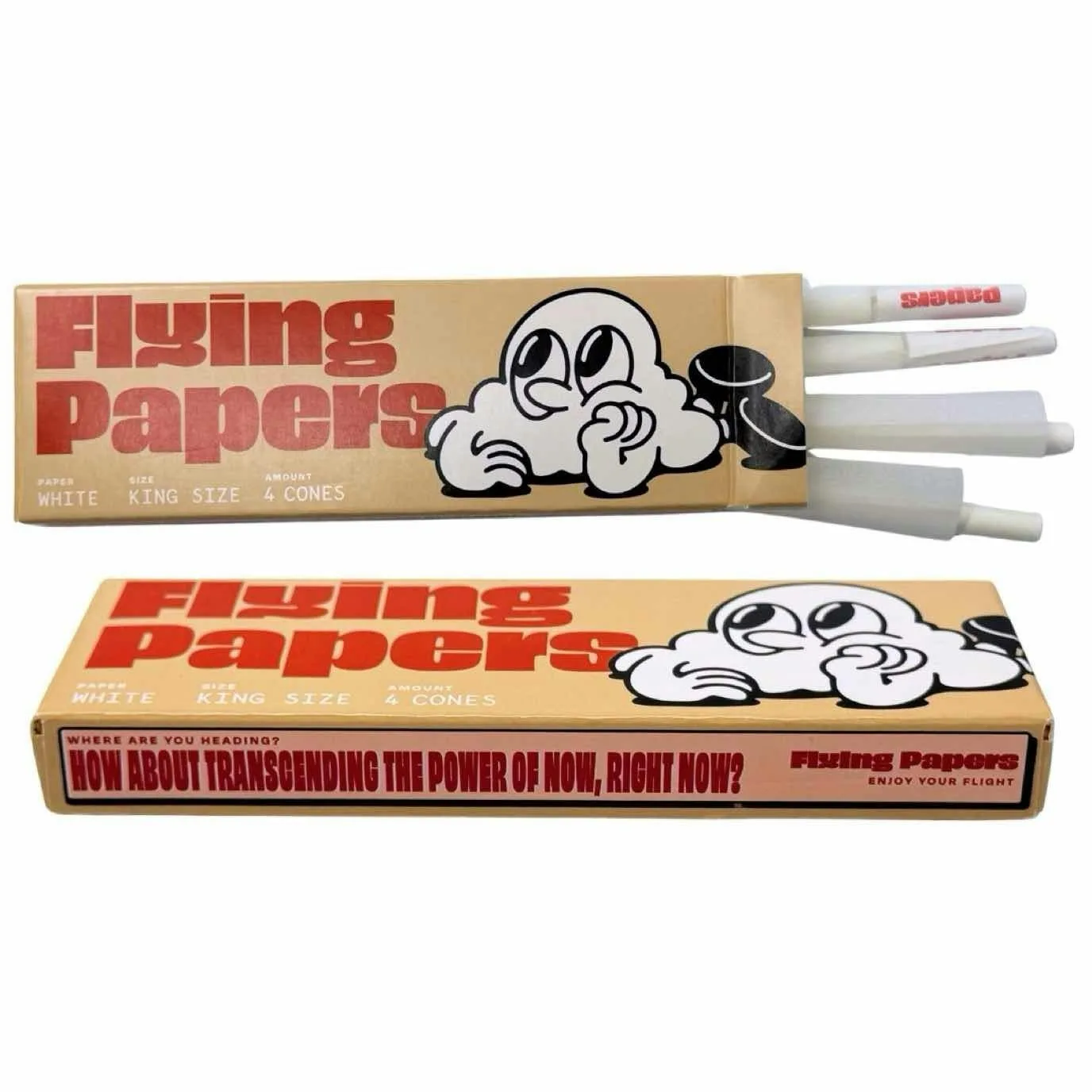 Kolas Flying Papers King Size White Cones 4pk