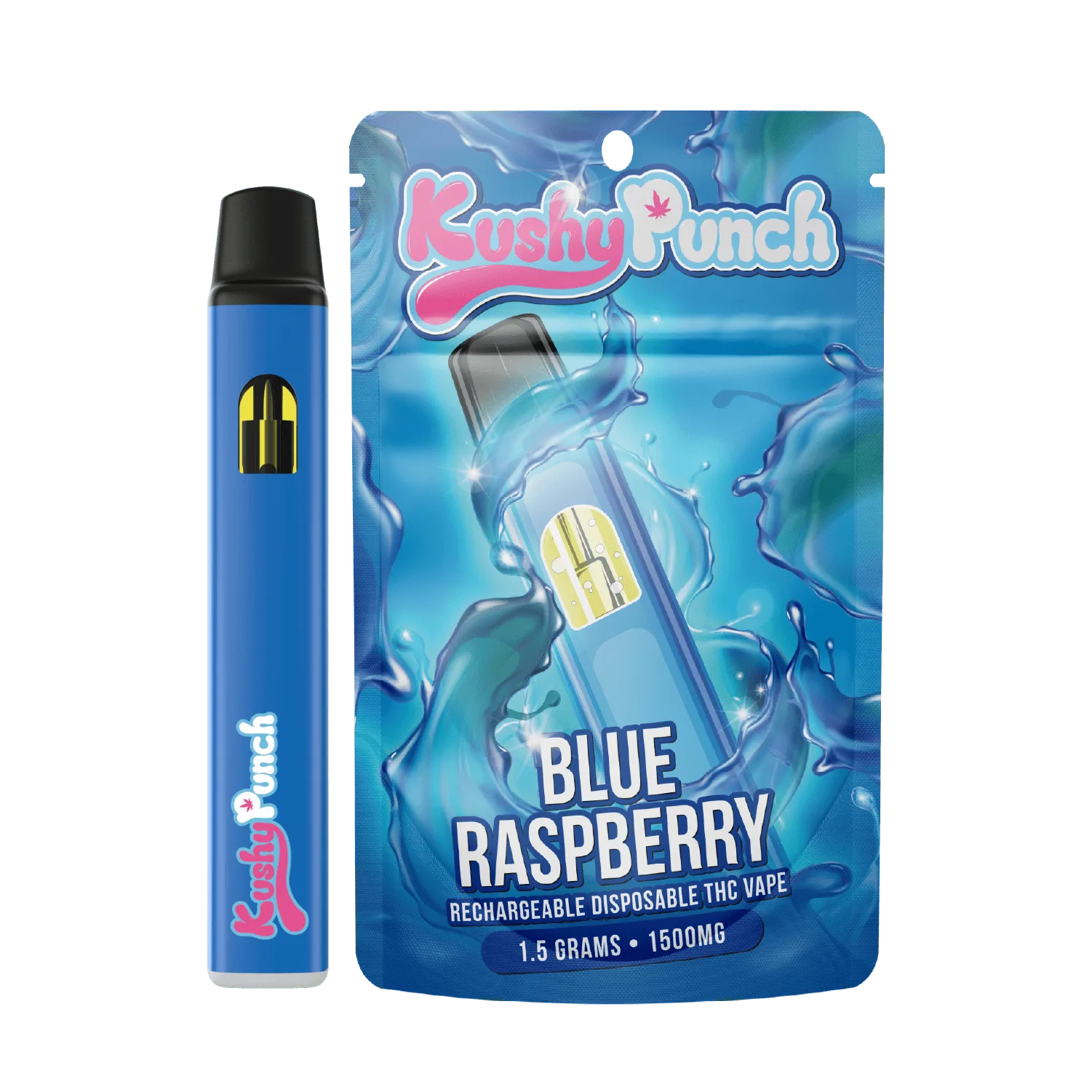 1.5G Kushy Punch Vape - Blue Raspberry