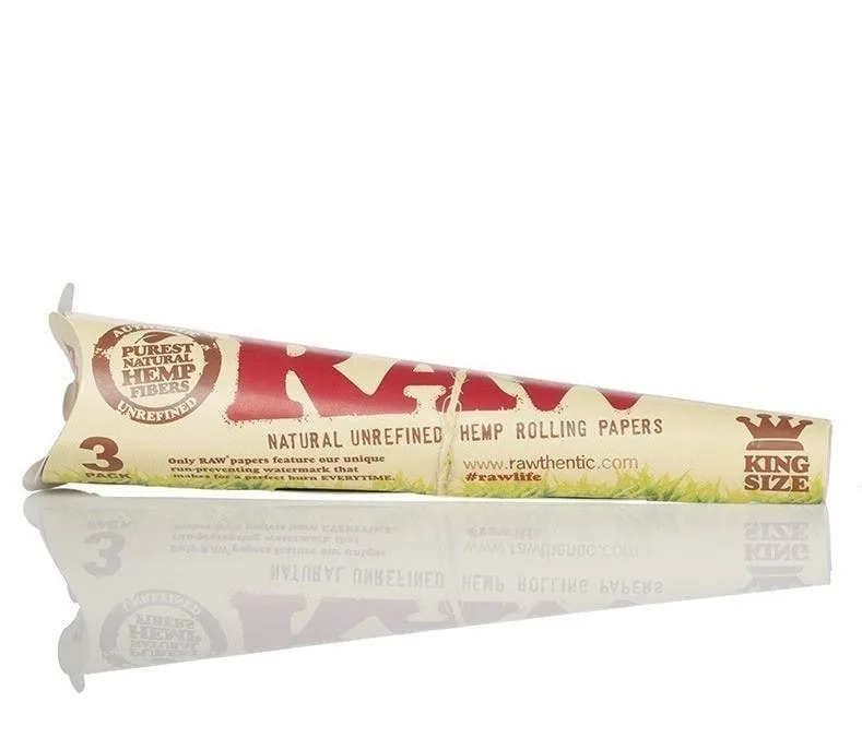 Raw - 3pk Organic Raw Cones King Size