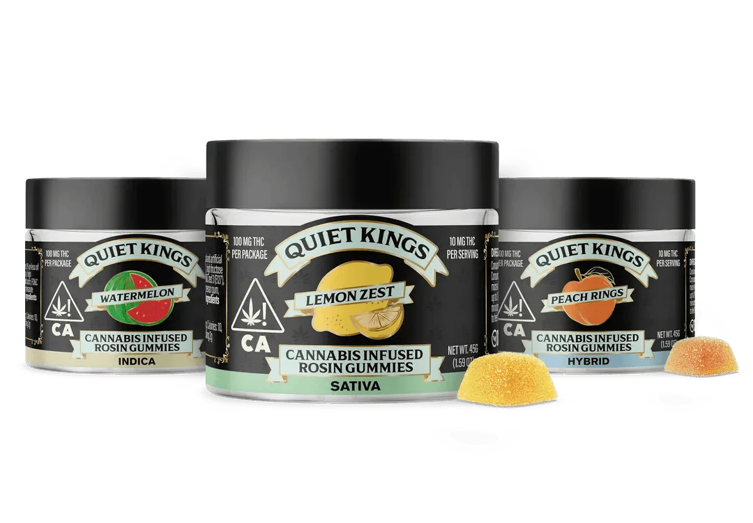 Quiet Kings - Peach Rings Rosin Infused Gummies 100mg