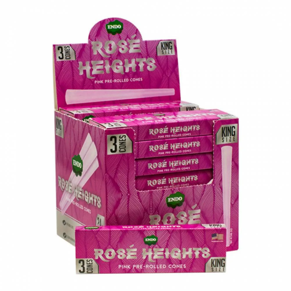 ENDO - ROSE HEIGHTS KING SIZE CONES - 3PK