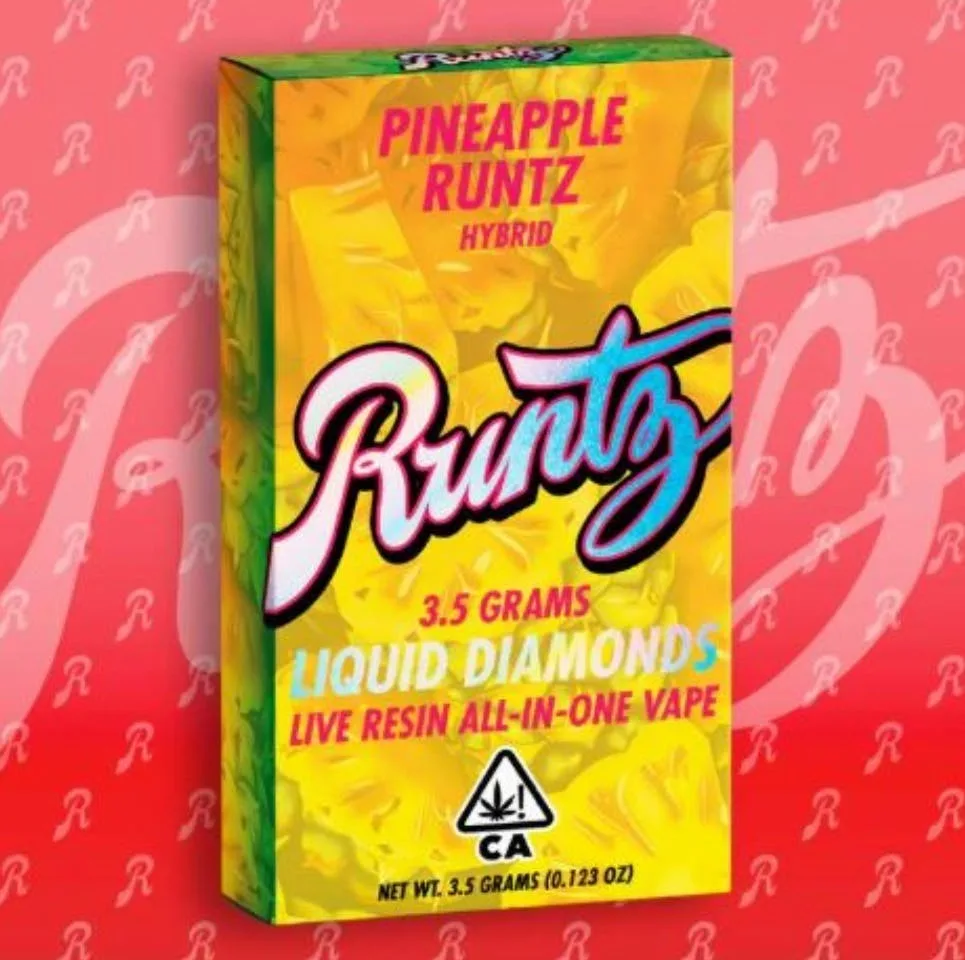 Pineapple Runtz-Liquid Diamonds Live Resin All-in-One Vape 3.5 grams