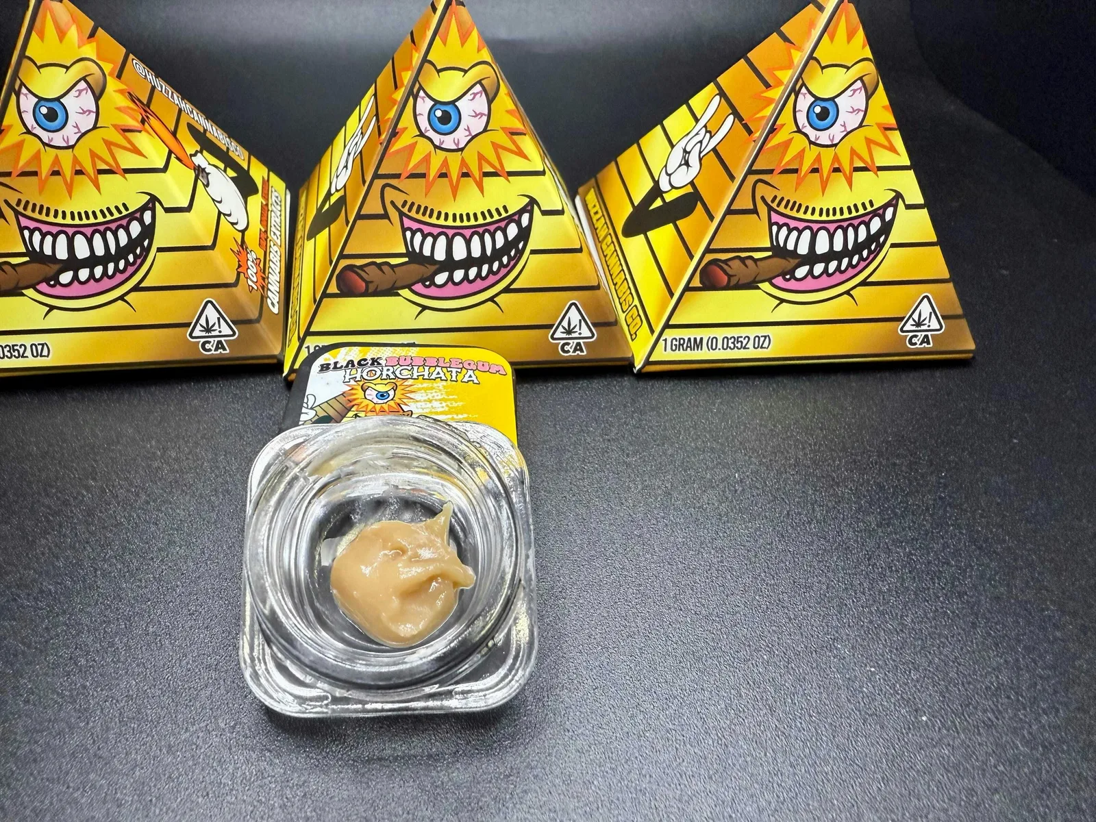 Huzzah Cannabis Co. - Black Bubblegum Horchata 72/120u - 1st Wash