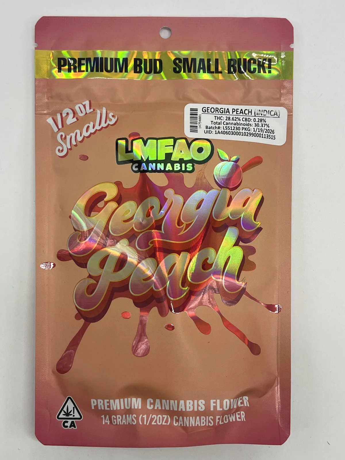 LMFAO- 14g Smalls- Georgia Peach- Indica