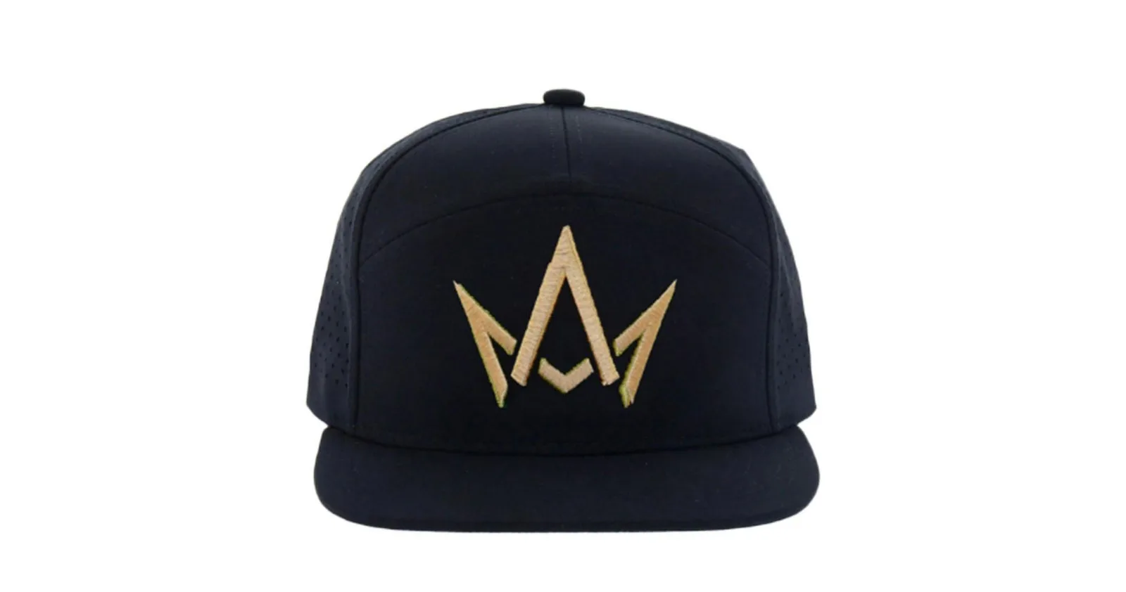 March and Ash - Black Hat Gold Crown Logo - Kamel