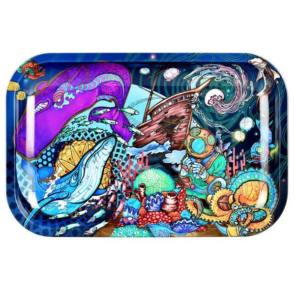 Assorted Metal Rolling Tray 5" x 7"