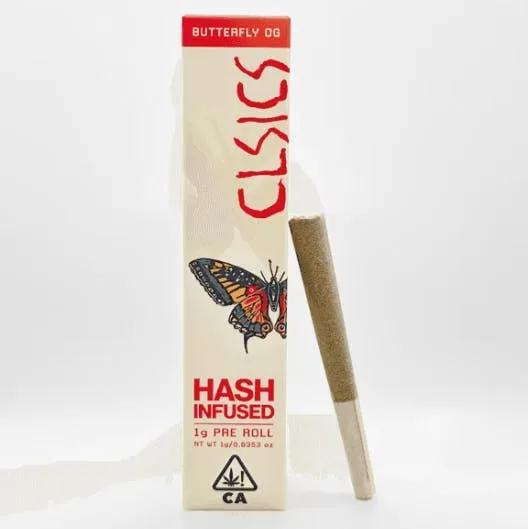 CLSICS 1G Butterfly OG Hash Infused Preroll