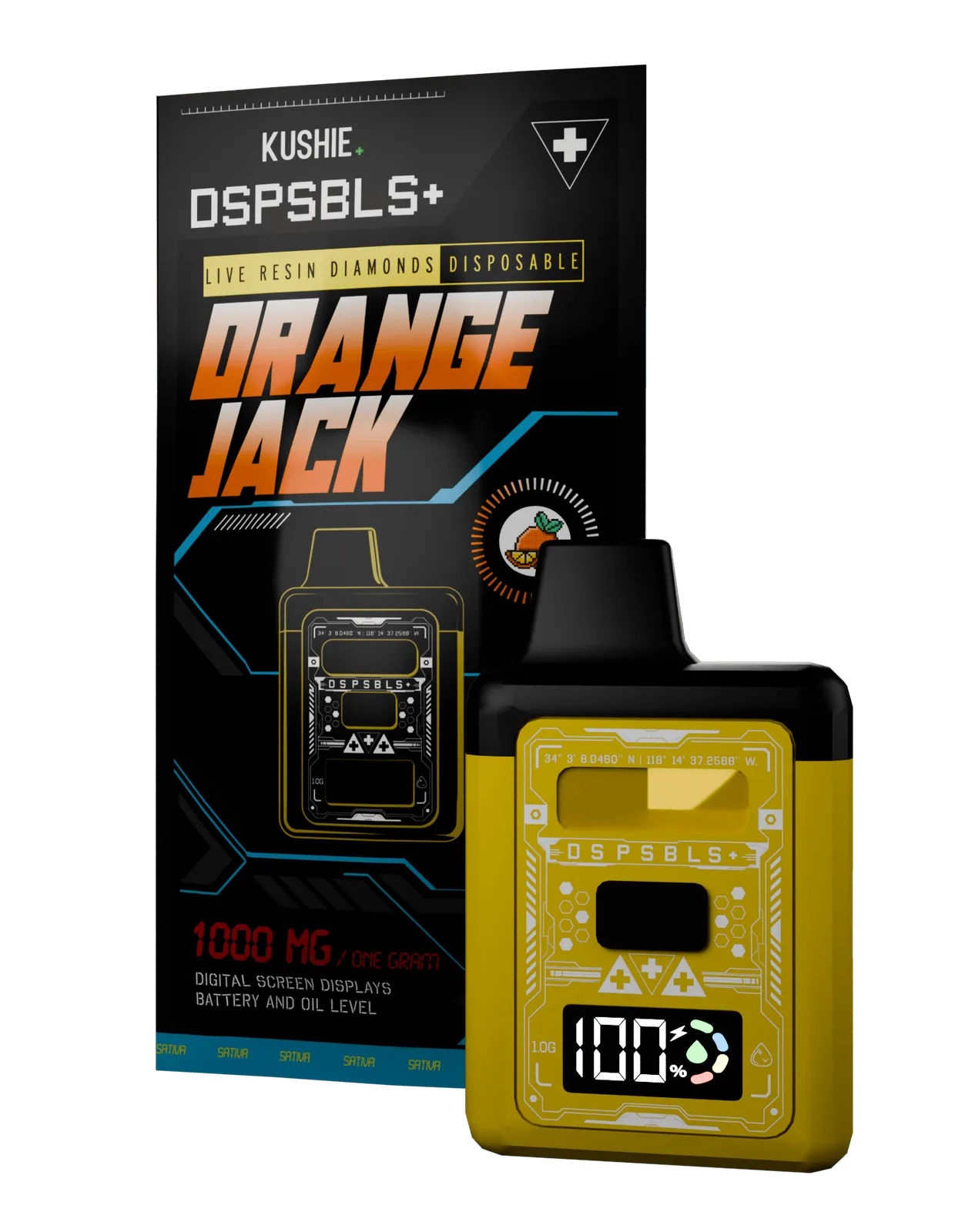 Orange Jack (Sativa) - DSPSBLS+ 1G Live Resin Diamonds All In One
