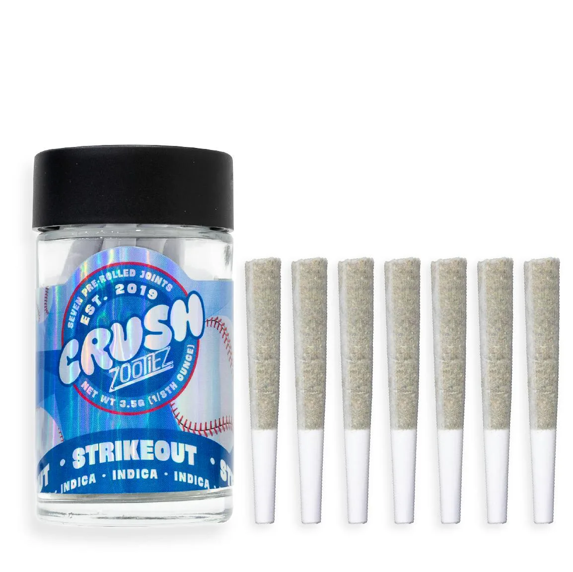 Crush Cannabis ms - Strikeout - 7 pack pre-rolls total 3.5g