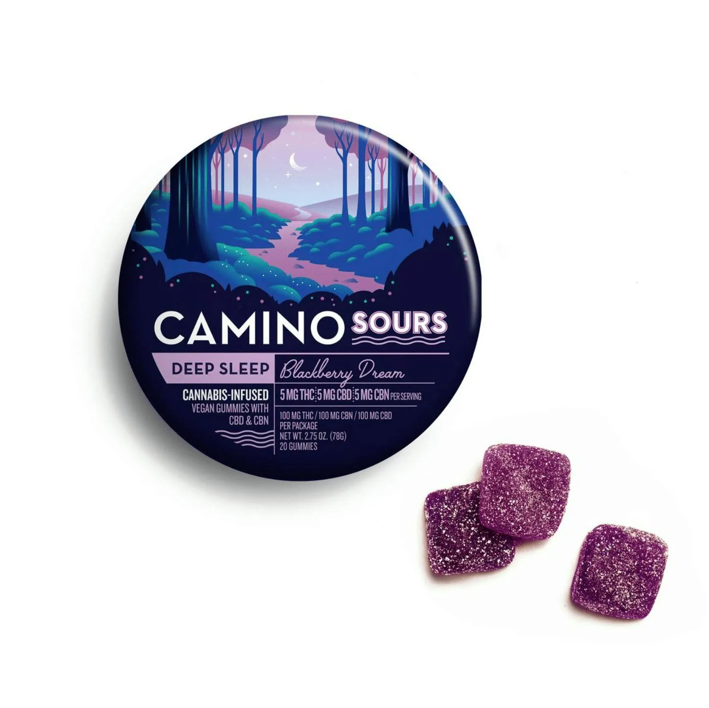 Camino Sours Blackberry Dream CBN/CBD 1:1:1 Gummies