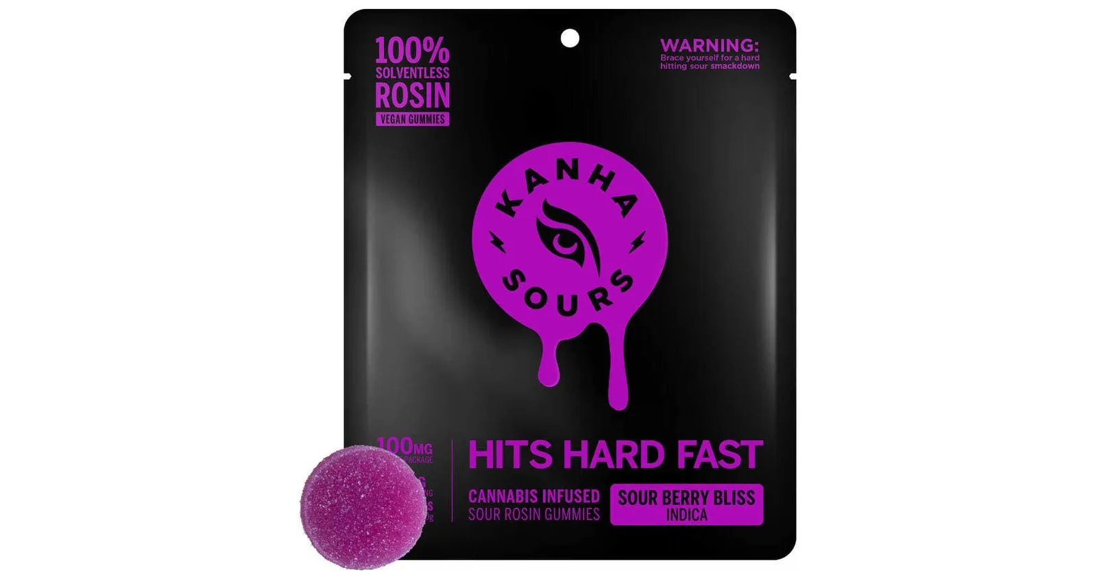 Kanha - Solventless Rosin Nano Gummies - Sour Melon Rush