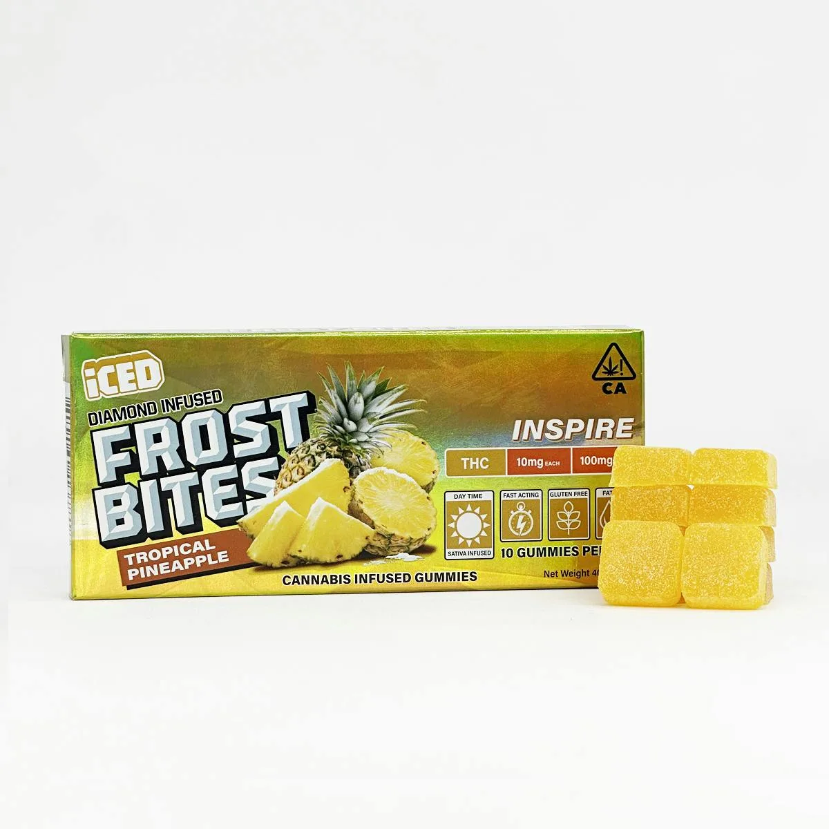 ICED - Gummies - Frostbites - Tropical Pineapple 100mg