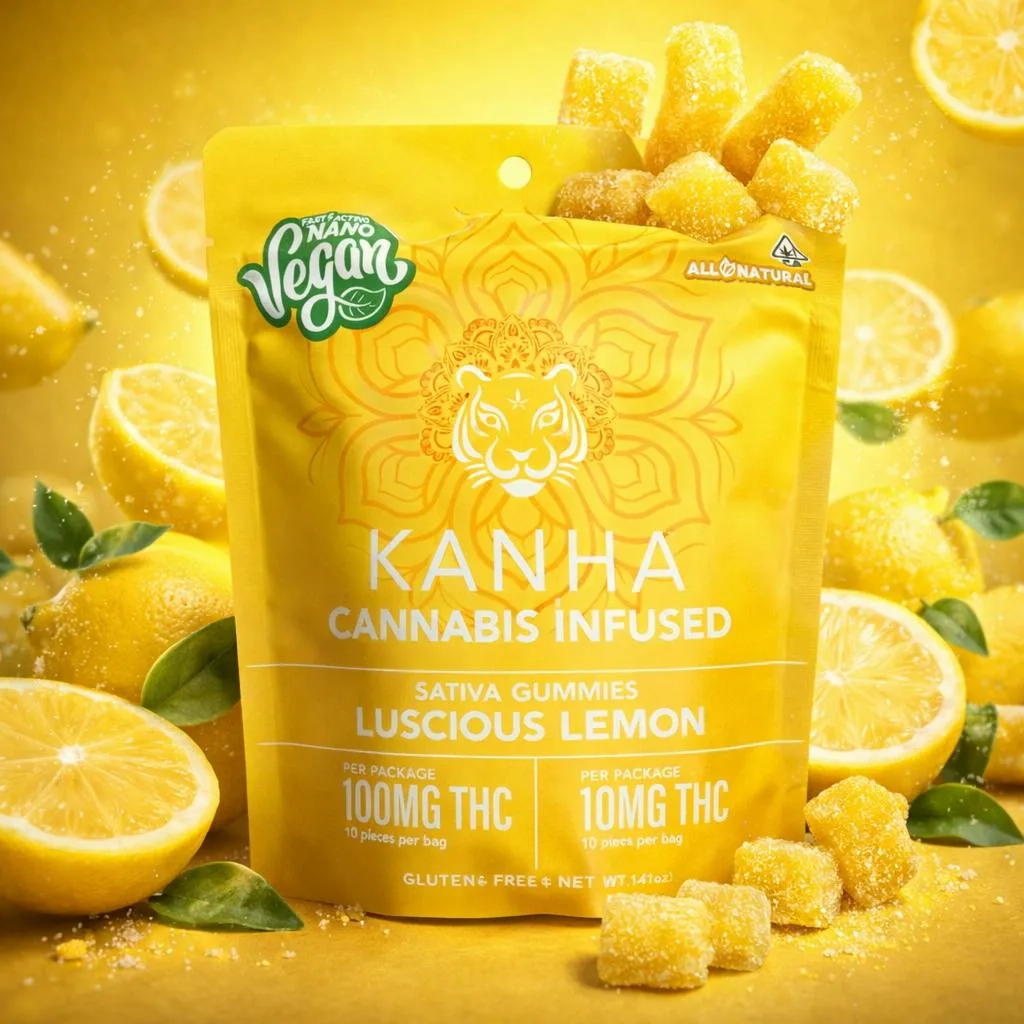 KANHA | VEGAN NANO | Luscious Lemon | Sativa | 100mg THC | 10-pack