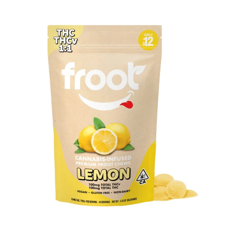 Froot - Froot 10pk Gummies | Lemon 1:1 THCV:THC