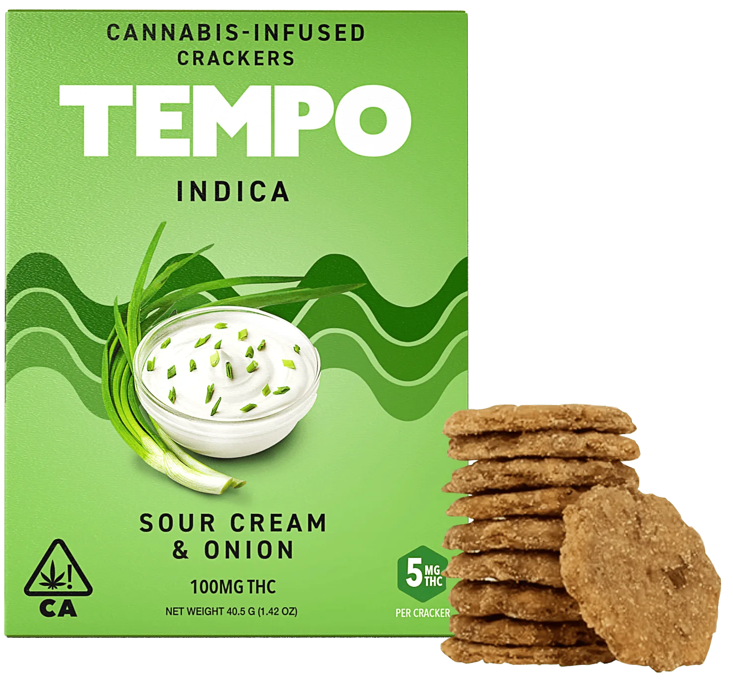 Tempo | Sour Cream & Onion | Create Crackers | Baked Goods | 100mg
