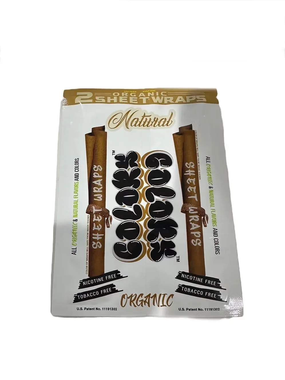 Colors | Natural | Organic Wraps| 2pk