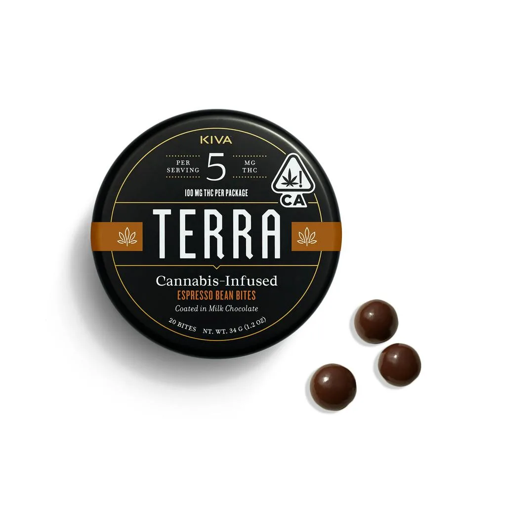 KIVA - TERRA BITES - ESPRESSO BEANS 100MG
