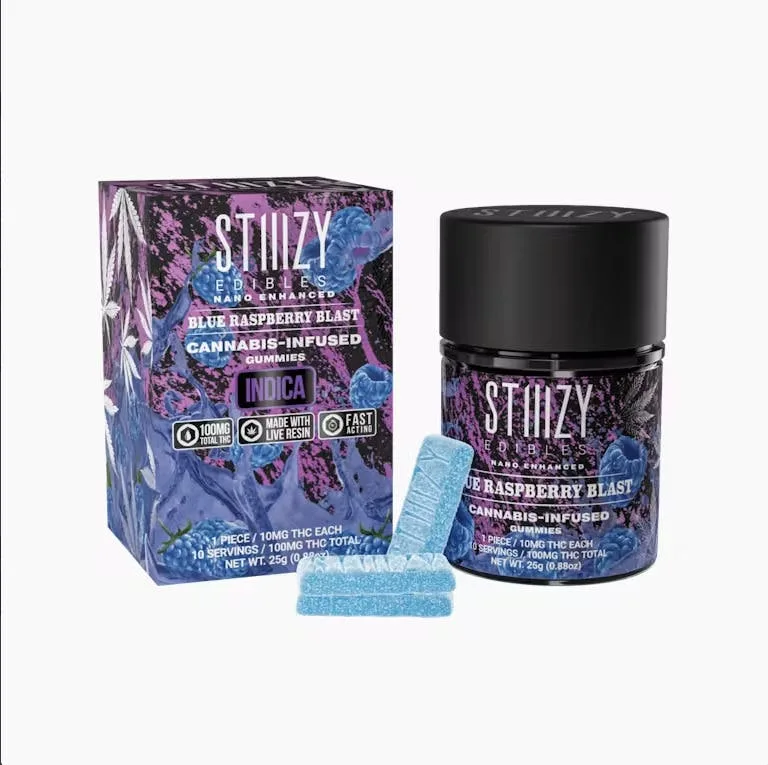 Blue Raspberry Blast [I] | 100MG (10pk) Fast-Acting Gummies | STIIIZY