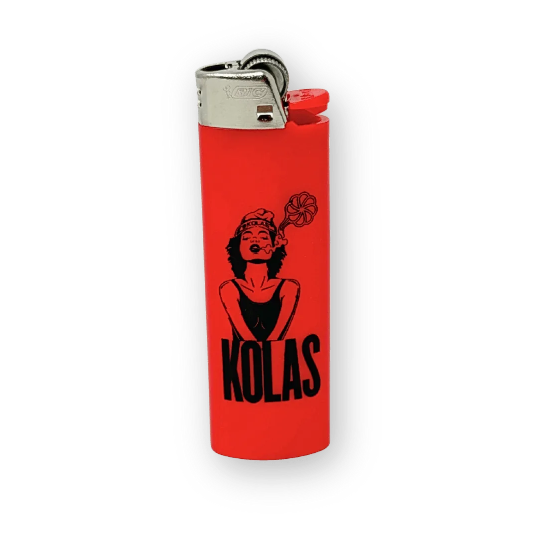 Kolas Branded Lighter BIC Puff Pass Red
