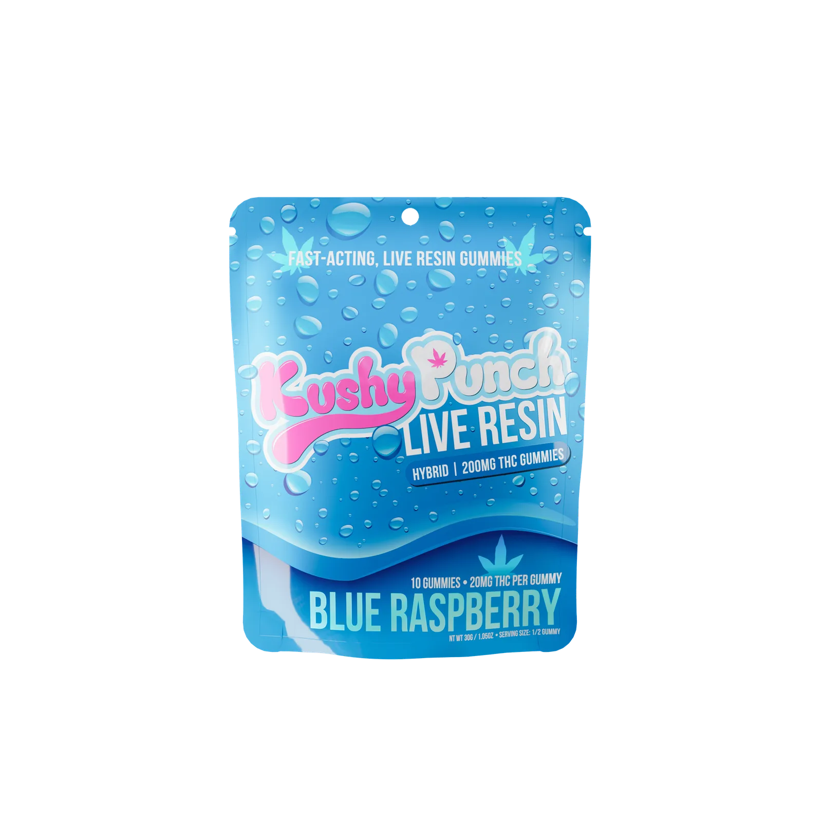 Kushy Punch - Blue Raspberry Live Resin GUMMIES 200MG