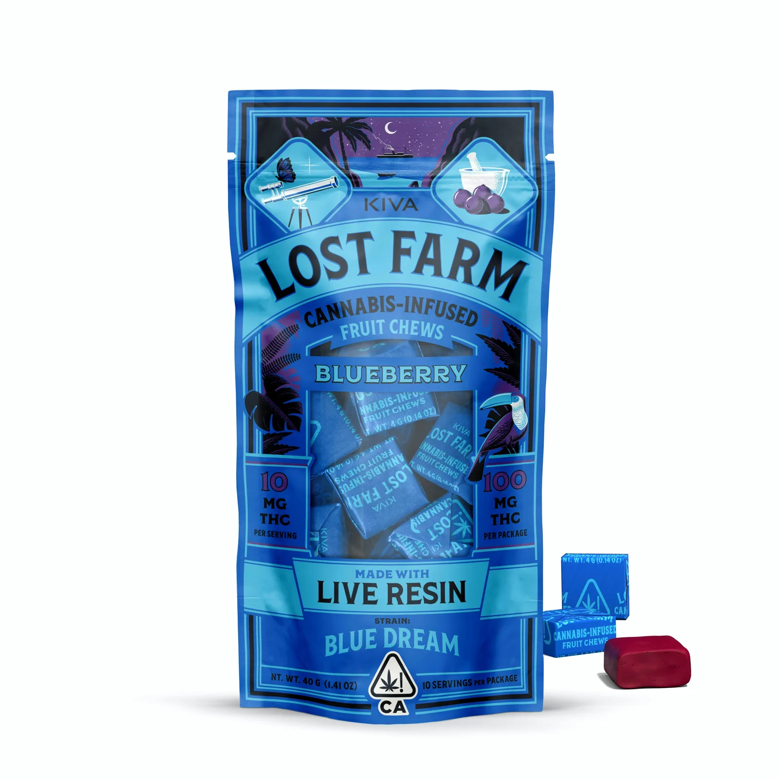Lost Farm - Blueberry Fruit Chews (100mg THC)