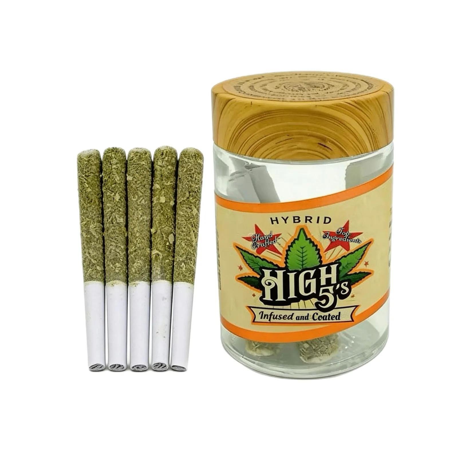 HIGH 5 - STARFRUIT X GRAPE CRUSH X 24K GOLD - HYBRID INFUSED PRE-ROLL - 5 PACK - 4G #17
