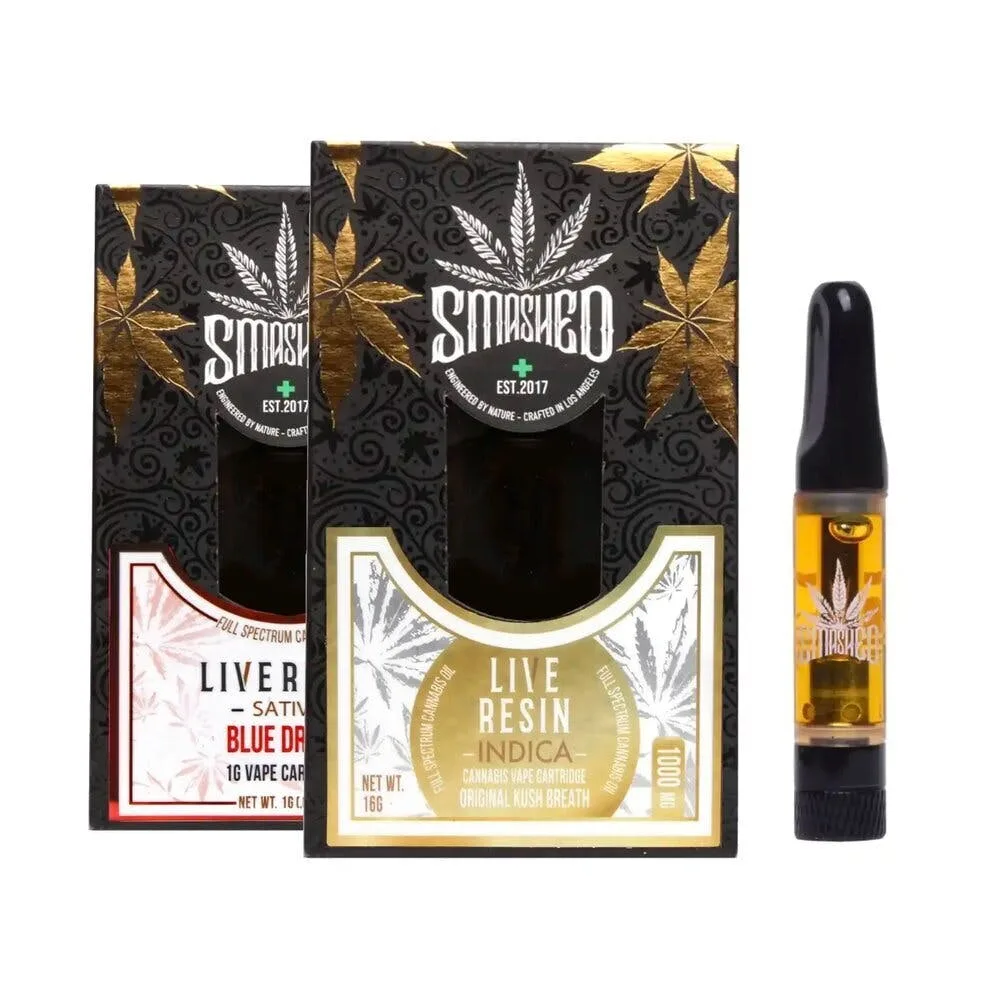 [Smashed] 1g Live Resin Cartridge - Cherry Pie (Hybrid)