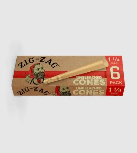 Zig Zag Cone Unbleached Cones 1 ¼ 6pk